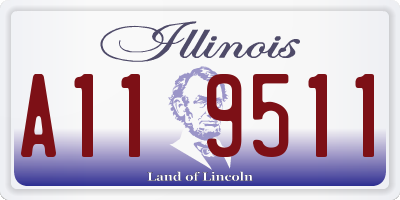 IL license plate A119511