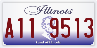 IL license plate A119513