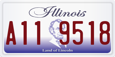 IL license plate A119518