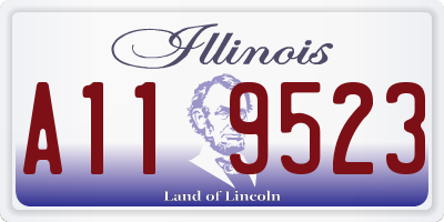 IL license plate A119523