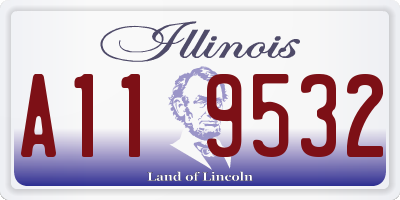 IL license plate A119532