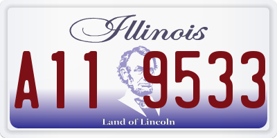 IL license plate A119533