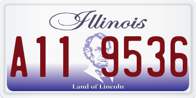 IL license plate A119536