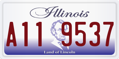 IL license plate A119537