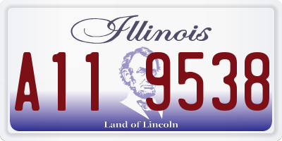 IL license plate A119538