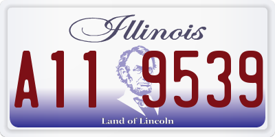 IL license plate A119539