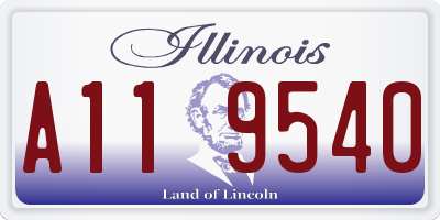 IL license plate A119540