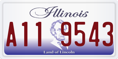 IL license plate A119543