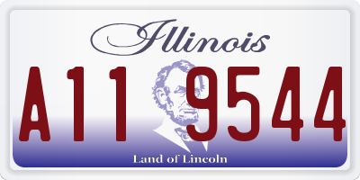 IL license plate A119544