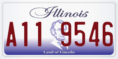 IL license plate A119546