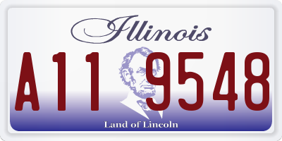 IL license plate A119548