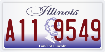 IL license plate A119549