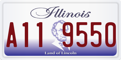 IL license plate A119550