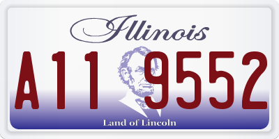 IL license plate A119552