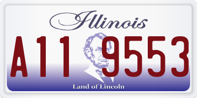 IL license plate A119553
