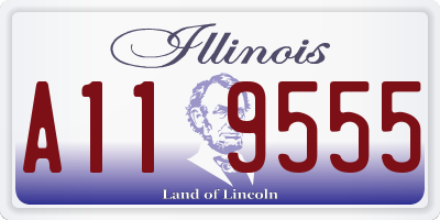 IL license plate A119555
