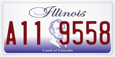 IL license plate A119558