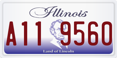 IL license plate A119560