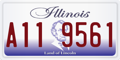 IL license plate A119561