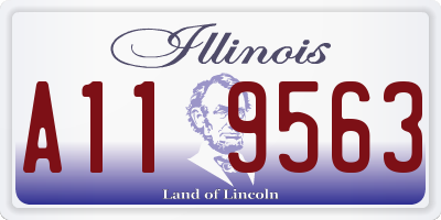 IL license plate A119563