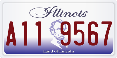 IL license plate A119567