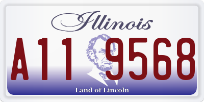 IL license plate A119568