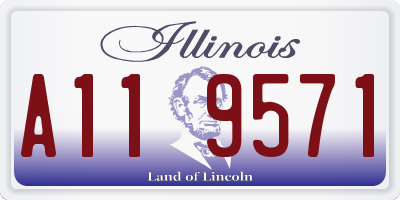 IL license plate A119571