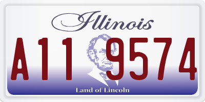 IL license plate A119574