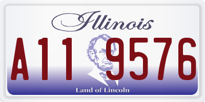 IL license plate A119576