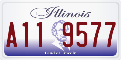 IL license plate A119577