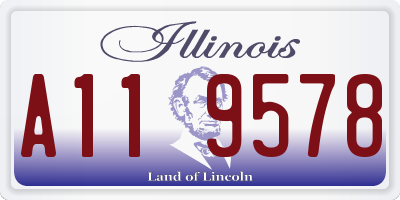 IL license plate A119578