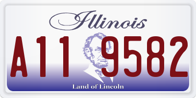 IL license plate A119582