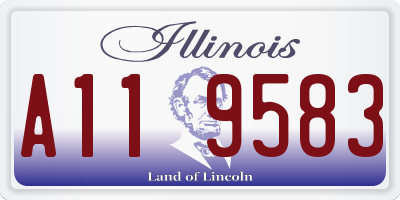 IL license plate A119583