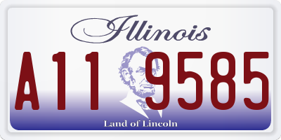 IL license plate A119585