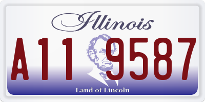 IL license plate A119587