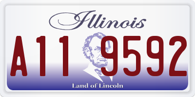 IL license plate A119592
