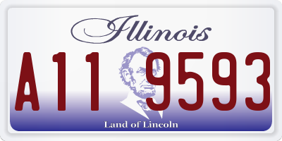 IL license plate A119593