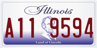 IL license plate A119594