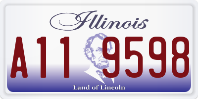 IL license plate A119598