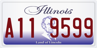 IL license plate A119599