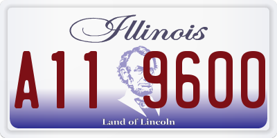 IL license plate A119600