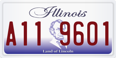 IL license plate A119601