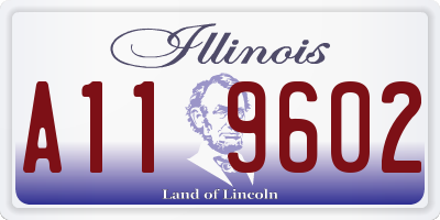 IL license plate A119602