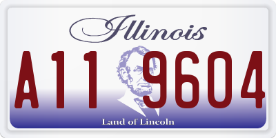 IL license plate A119604