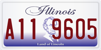 IL license plate A119605