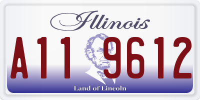IL license plate A119612