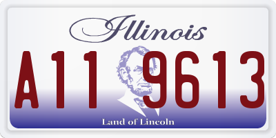IL license plate A119613