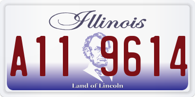 IL license plate A119614