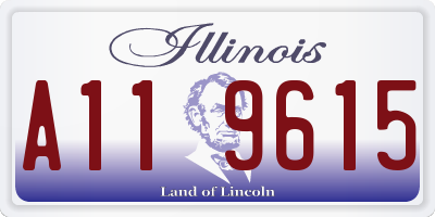 IL license plate A119615
