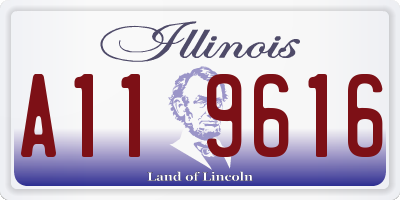 IL license plate A119616